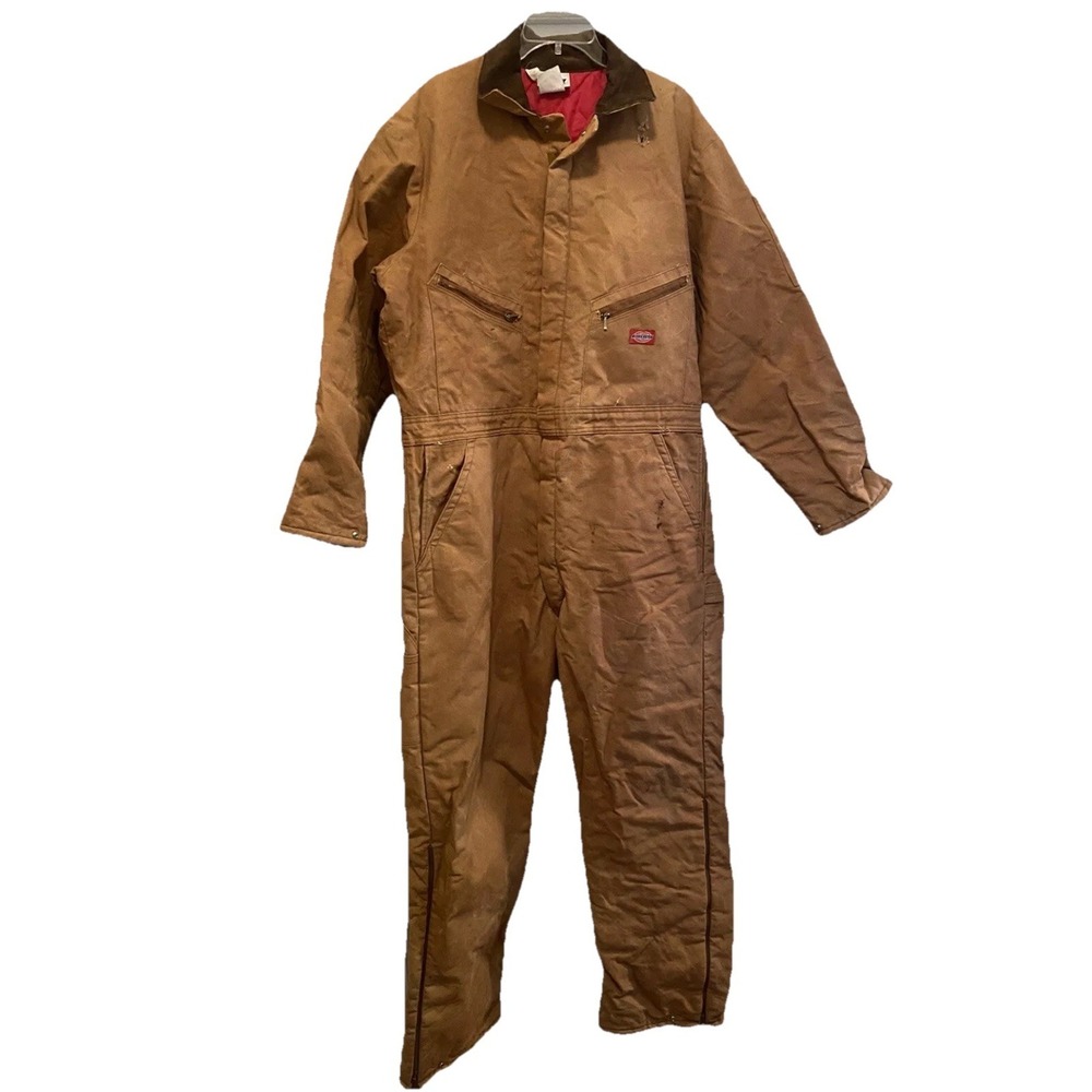 Dickies Duck Quilted Insulated Lined Canvas Men Zip‎ Pocket Coverall 46 48 Short